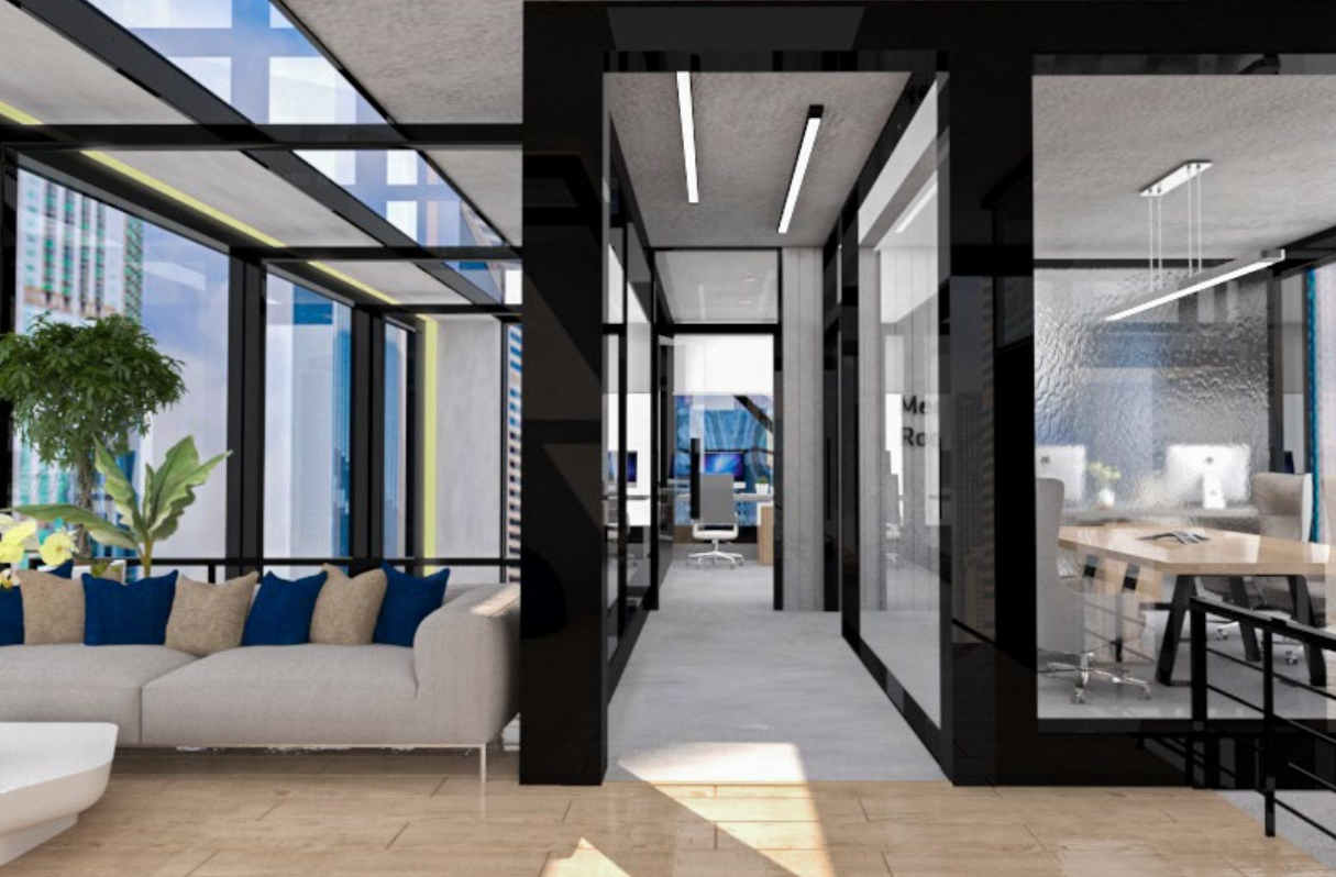 modern space planning with neutral tones and marble surfaces design